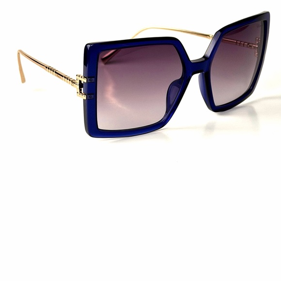 Chopard SCH 334 06NA Blue  Gold  Sunglasses Tight Fit Authentic Titanium SCH334 main image 5